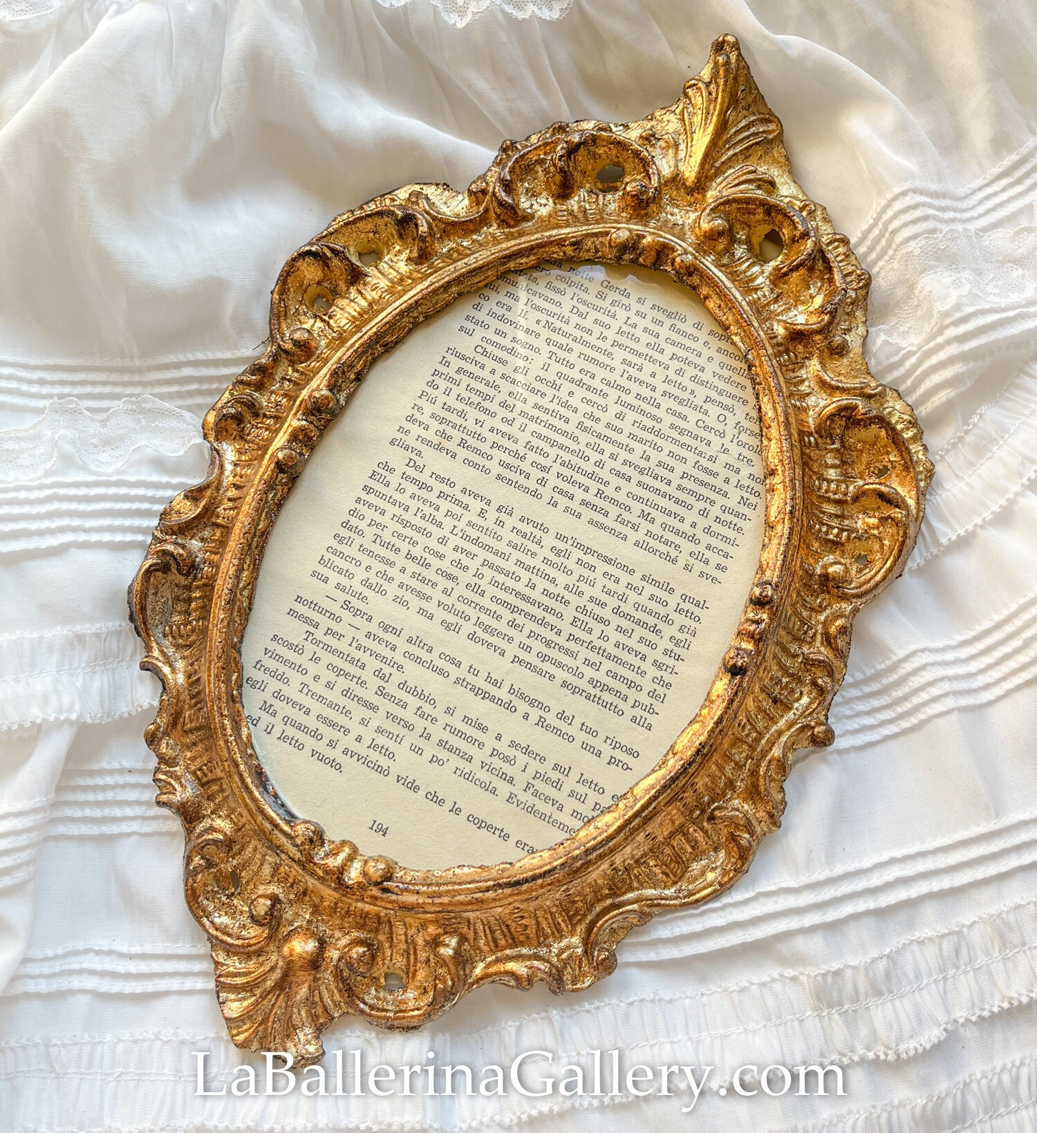 Italian Florentine Frame Mirror Wood Gold Baroque Rococo Relief