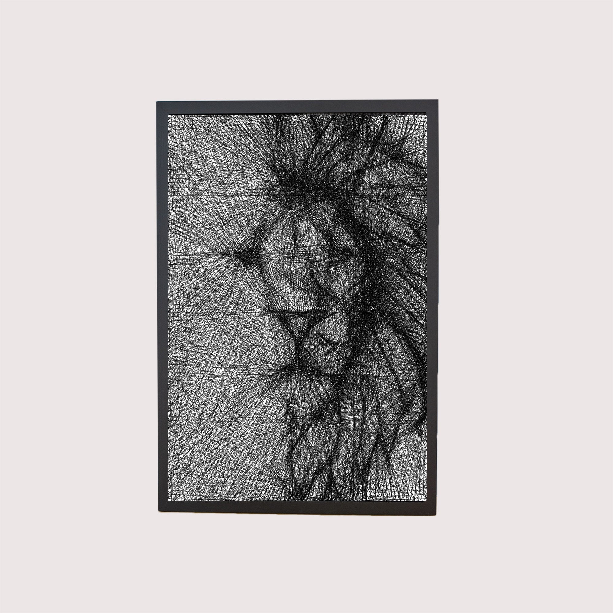 DIY String Art Template Digital String Art Lion 