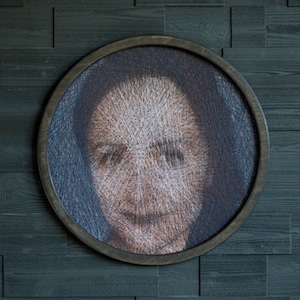 Single portrait, DIY KIT, personalized multicolor portrait, Custom portrait, Portrait from photo, Custom string art, Custom photo, gift, Art