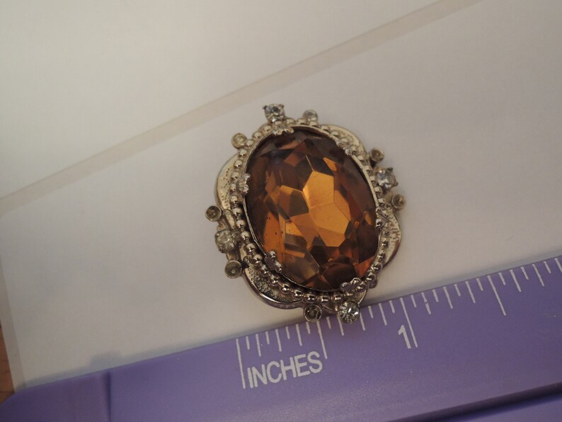 CORO golden color large rhinestone brooch in great low price