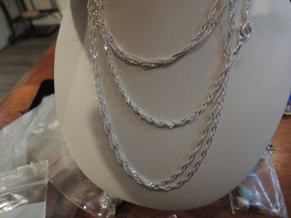 Singapore Sterling Silver Chain 7 Inch 