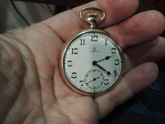 1923 OMEGA Open Face Pocket Watch 49 Mm Banner Gold Filled | Etsy Singapore