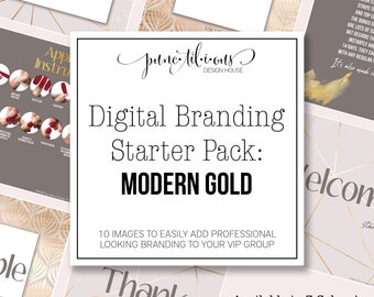 Digital Branding Color Street Starter Pack: Modern Gold