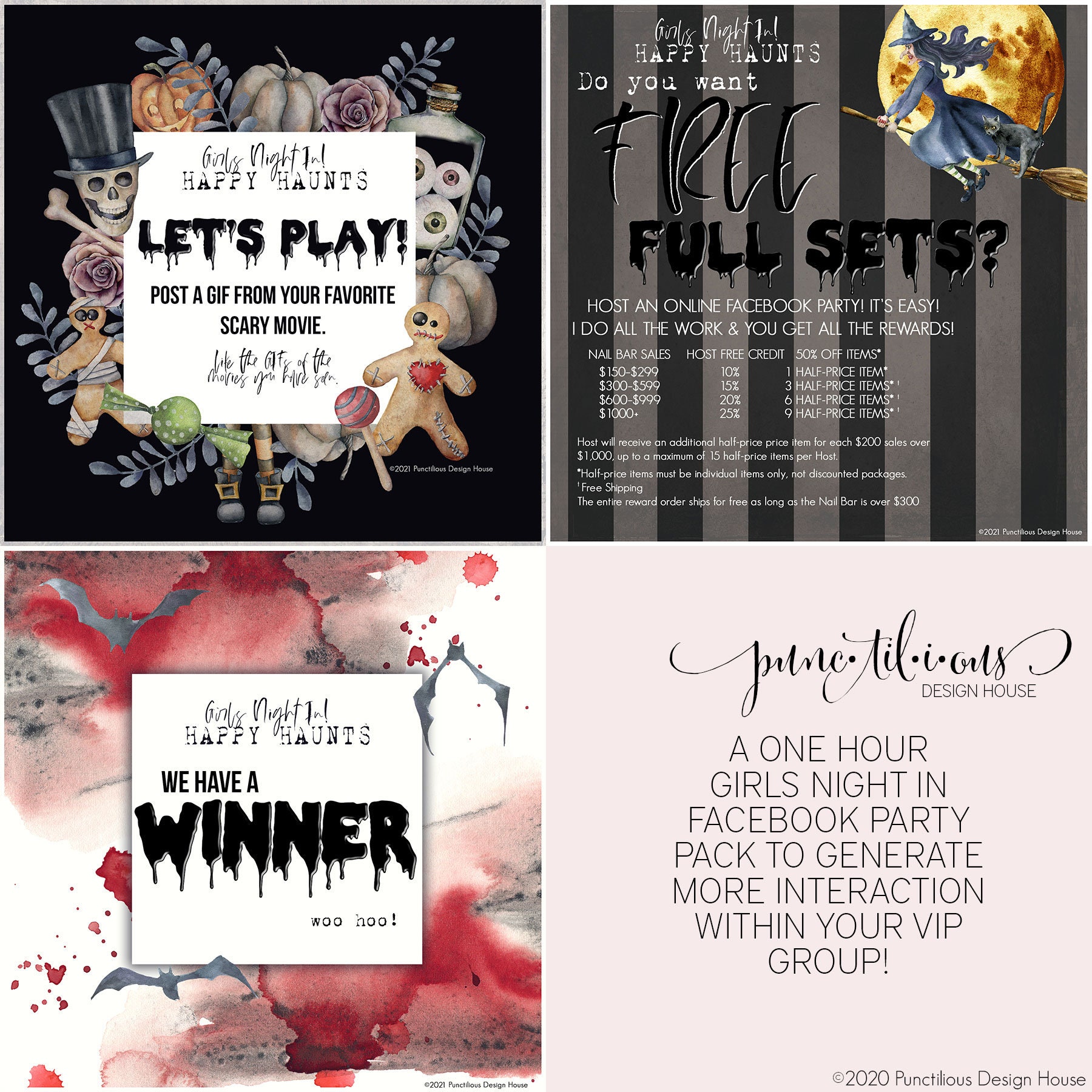 LUXE Girls Night in Color Street Party Pack Happy Haunts Etsy