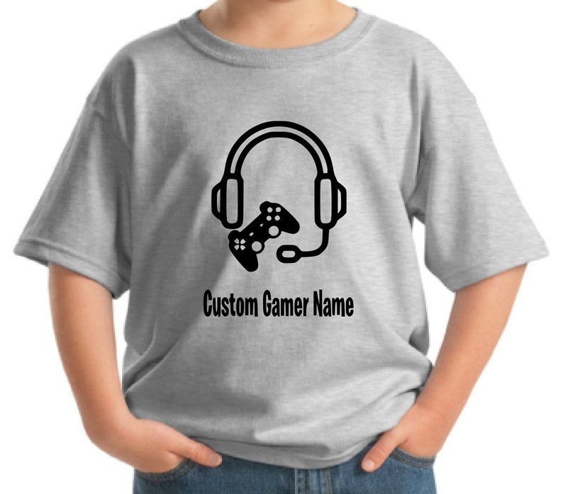 Custom gamer name boys tshirt/gamer tshirt/video game Etsy 日本