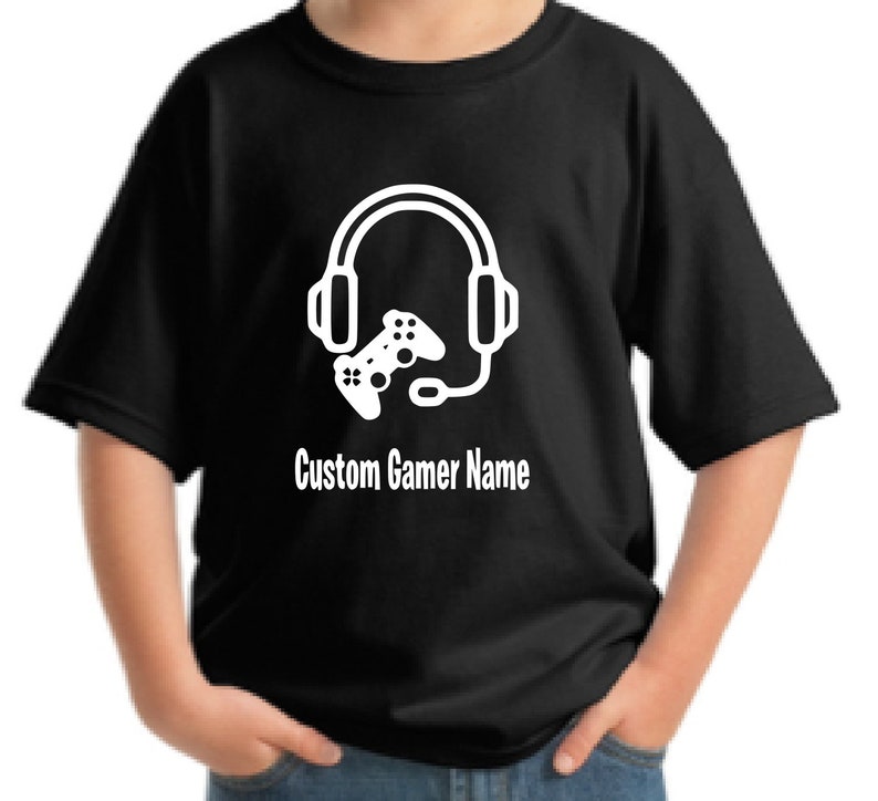 Custom gamer name boys tshirt/gamer tshirt/video game Etsy 日本