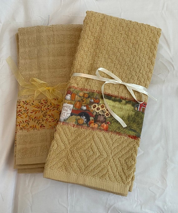 Fall/autumn Kitchen Towels Etsy