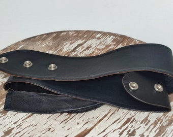 Black Leather Belt With Agate Stone - Etsy display picture 1