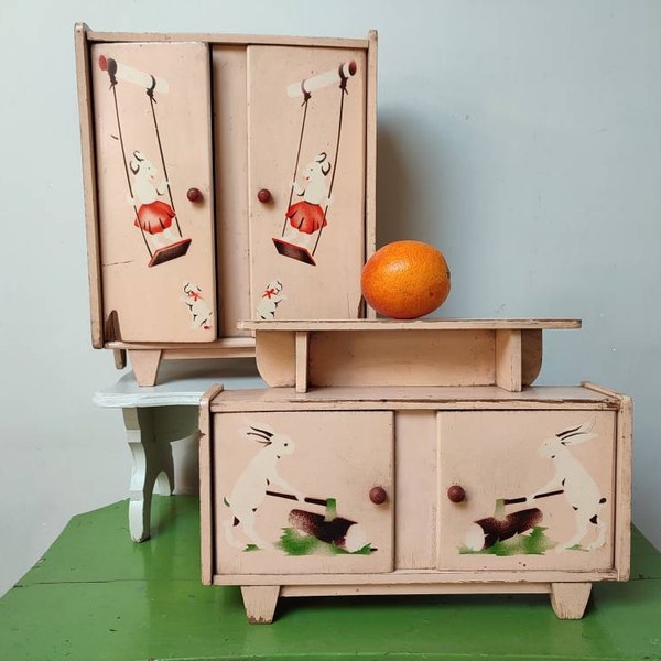 Meuble De Poupée Vintage – Sans Marque – Pour Décoration Ou Collection