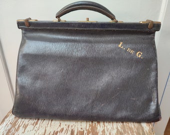 Edwardian purple travelling bag