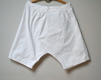 French cotton bloomers, large white knickers, antique underwear