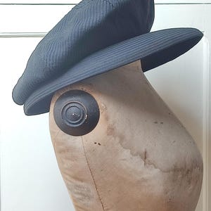 Oversized Edwardian era black hat cap-shaped MOTSCH&#39;s