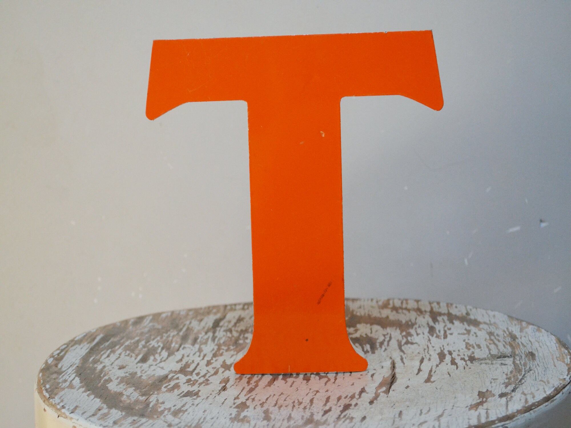 Lettre T Orange Pour Décor 1970, Lettre Message Mur, Vintage