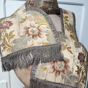 Liturgische priesterstola, oud religieus textiel, 18e eeuw