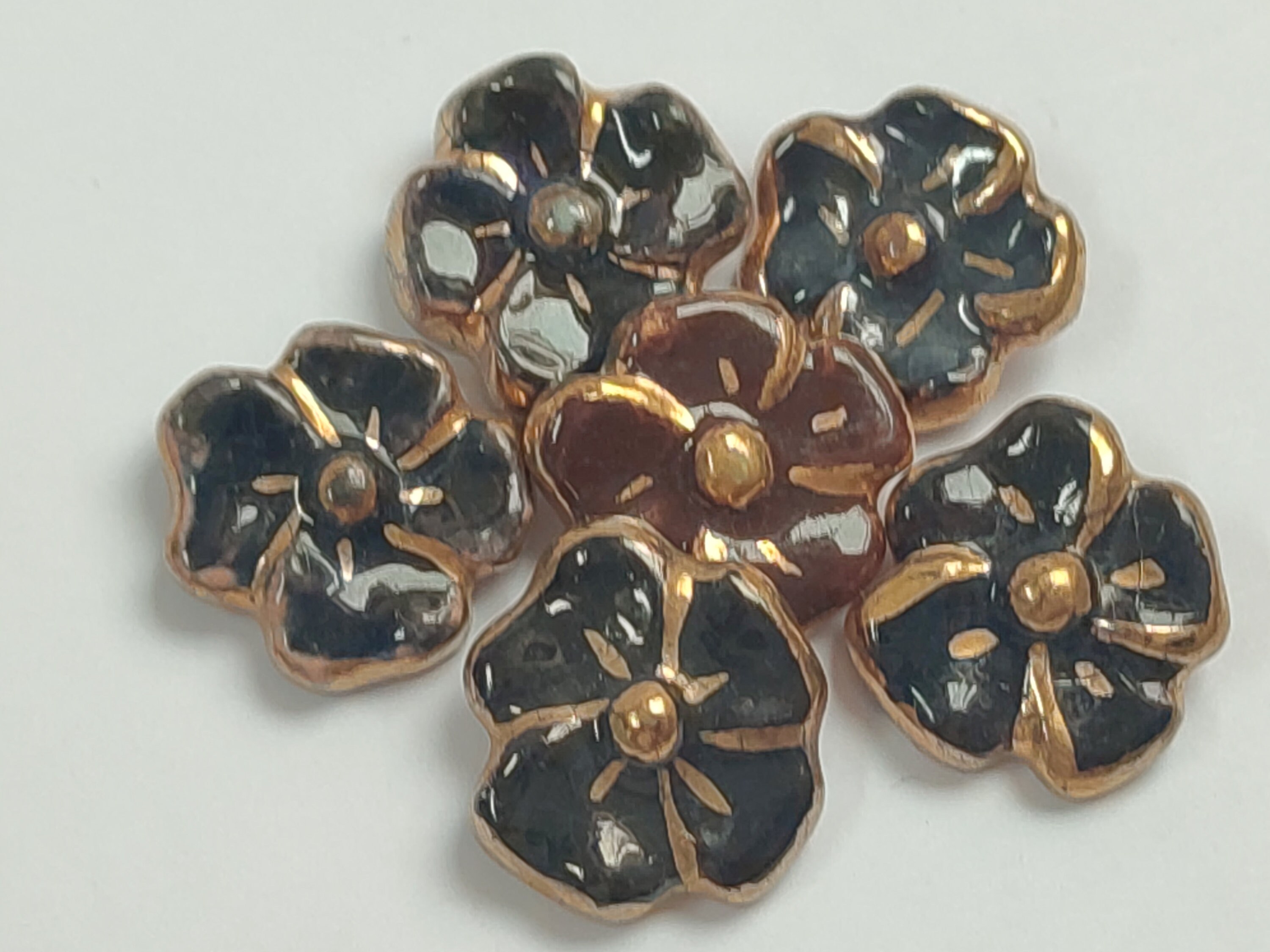 Bouton Ancien Jaune Fleur - Mercerie Vintage - Occasion - Pour Couture Ou Collection