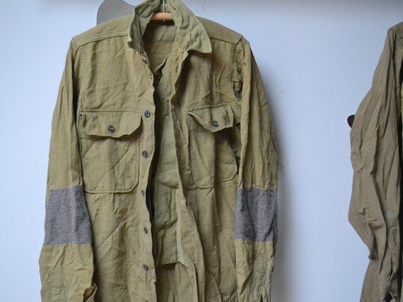Military green woolen shirt, USA army, grunge clot