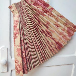 Abat-jour en toile de Jouy pliable adaptable ancien