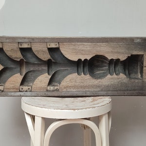Antique large column wooden laster mold, reclaimed architectural