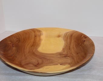 Large Red Elm Handcrafted Wooden Bowl