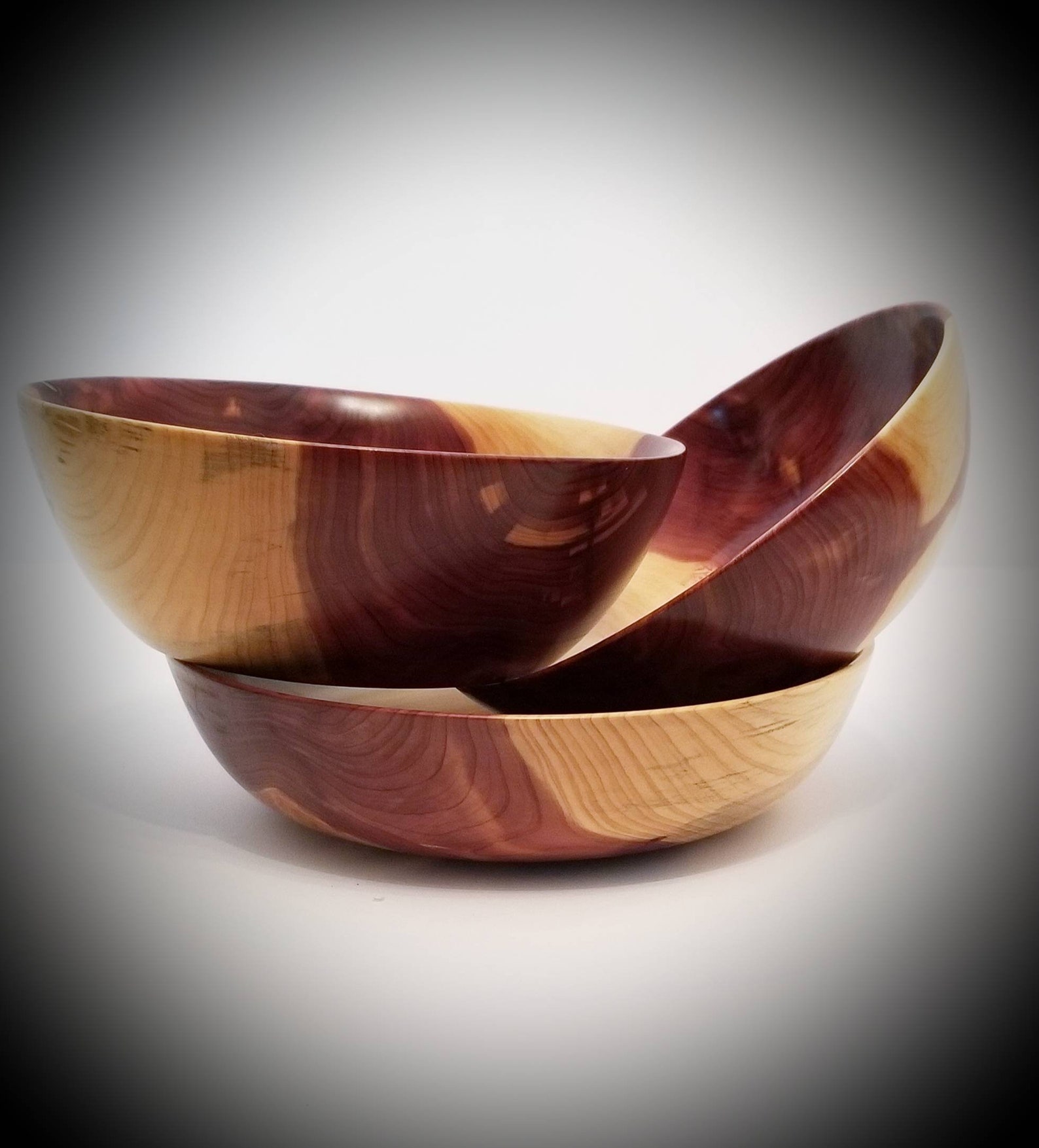 Cedar Handcrafted Wood Bowls Set of 3 Etsy