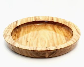 Large Handcrafted Red Maple Wood Serving Dish/Table Decor