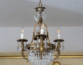 Lampadario Stile Impero con gocce di cristallo. | Lo Stile Italiano