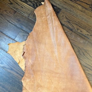 Bulk Desert Brown Upcycled Distressed Lambskin Leather (FREE SHIPPING)