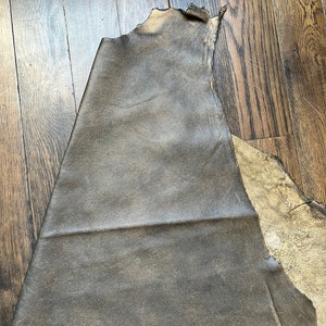 Bulk Black Vintage Upcycled Distressed Lambskin Leather (FREE SHIPPING)