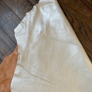 Pelle di agnello riciclata in oro Oyster Gold (SPEDIZIONE GRATUITA)