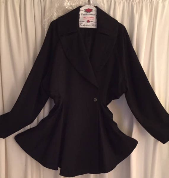 Alaia Paris 1980's Iconic Black wool jacket.