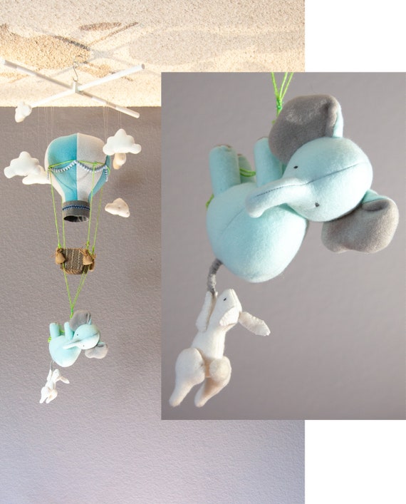 Baby Mobile Hot Air Balloon Mobile Bunny Mobile Elephant Etsy Baby Mobile Hot Air Balloon Mobile Bunny Mobile Elephant Etsy