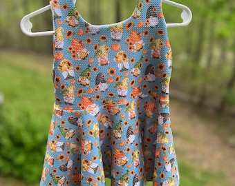 Sunflower gnome peplum