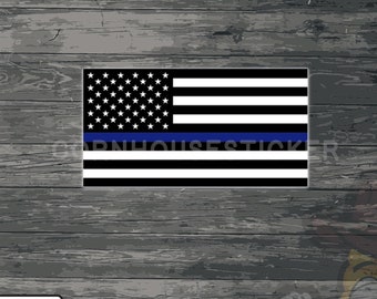 Thin Blue Line Support | Police officer sticker