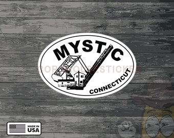 Mystic, CT River draw bridge sticker