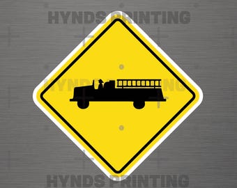 Fire station regulatory sign|  Durable, Weatherproof Vinyl Decal