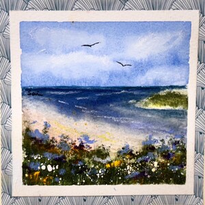 Paesaggio Acquerello originale Dipinto a mano (non una stampa) Paesaggio Dipinto Carta 6 pollici