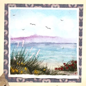 Paesaggio Acquerello originale Dipinto a mano (non una stampa) Paesaggio Dipinto Carta 6 pollici