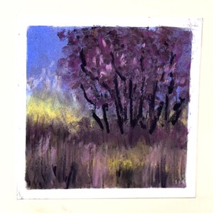 Originele landschapskaart in pastelkleur handgeschilderd (geen afdruk) landschapsschilderijkaart 6 inch