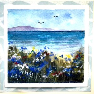 Paesaggio Acquerello originale Dipinto a mano (non una stampa) Paesaggio Dipinto Carta 6 pollici
