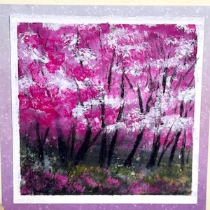 Aquarelle originale de paysage peinte à la main (pas une impression) carte de peinture de paysage 6 pouces
