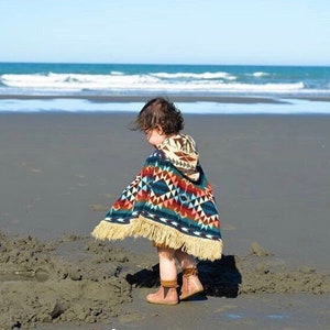 Kids Poncho | Size 3 | | Alpaca Poncho | Toddler Poncho | Fringe Poncho | Boho Poncho | Pullover Poncho | Hooded Poncho | Handmade