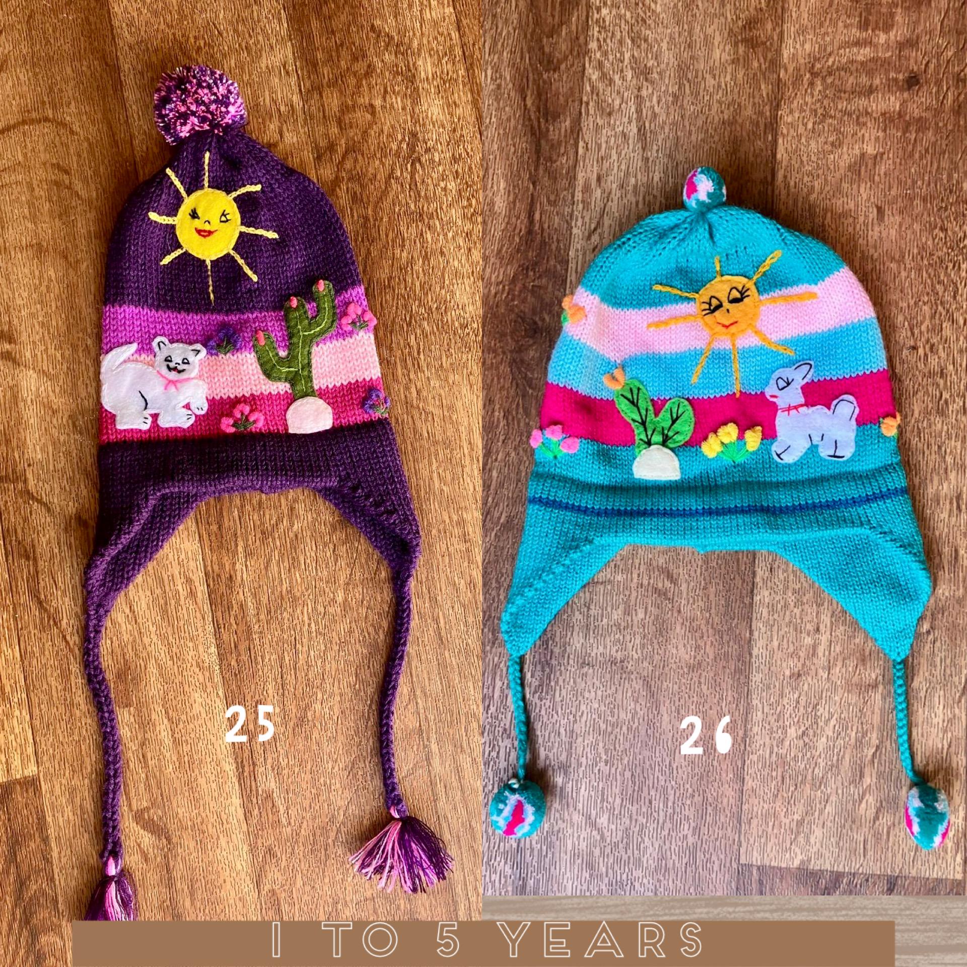 Knitted Childrens Beanie, Earflap Hat for Kids, Unisex Girl