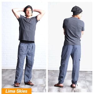 Mens Cotton Pants, Comfortable Trousers, Breathable Pants, Tribal Pants, Yoga Pants ,Travel Pants, Flax Trousers, Beach pants, Unisex