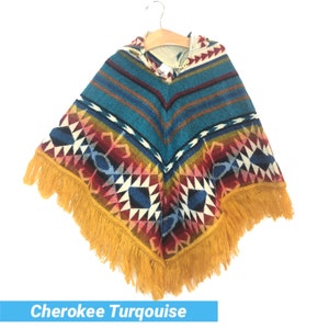 Alpaca Poncho Size 10-14| Children&#39;s Poncho  | Fringe Poncho | Kids Poncho | Boho Poncho | Pullover Poncho | Hooded Poncho | Handmade
