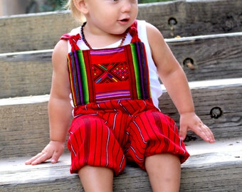 Boho Baby Overalls | Ethnic Children's Jumpsuit | Woven |  Kids Romper |  Happy Hipster | | Babyshower gift  | Festival Clothing