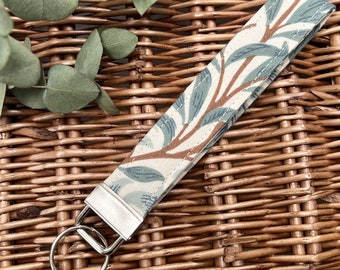William Morris Fabric Key Fob: Willow Bough Wristlet