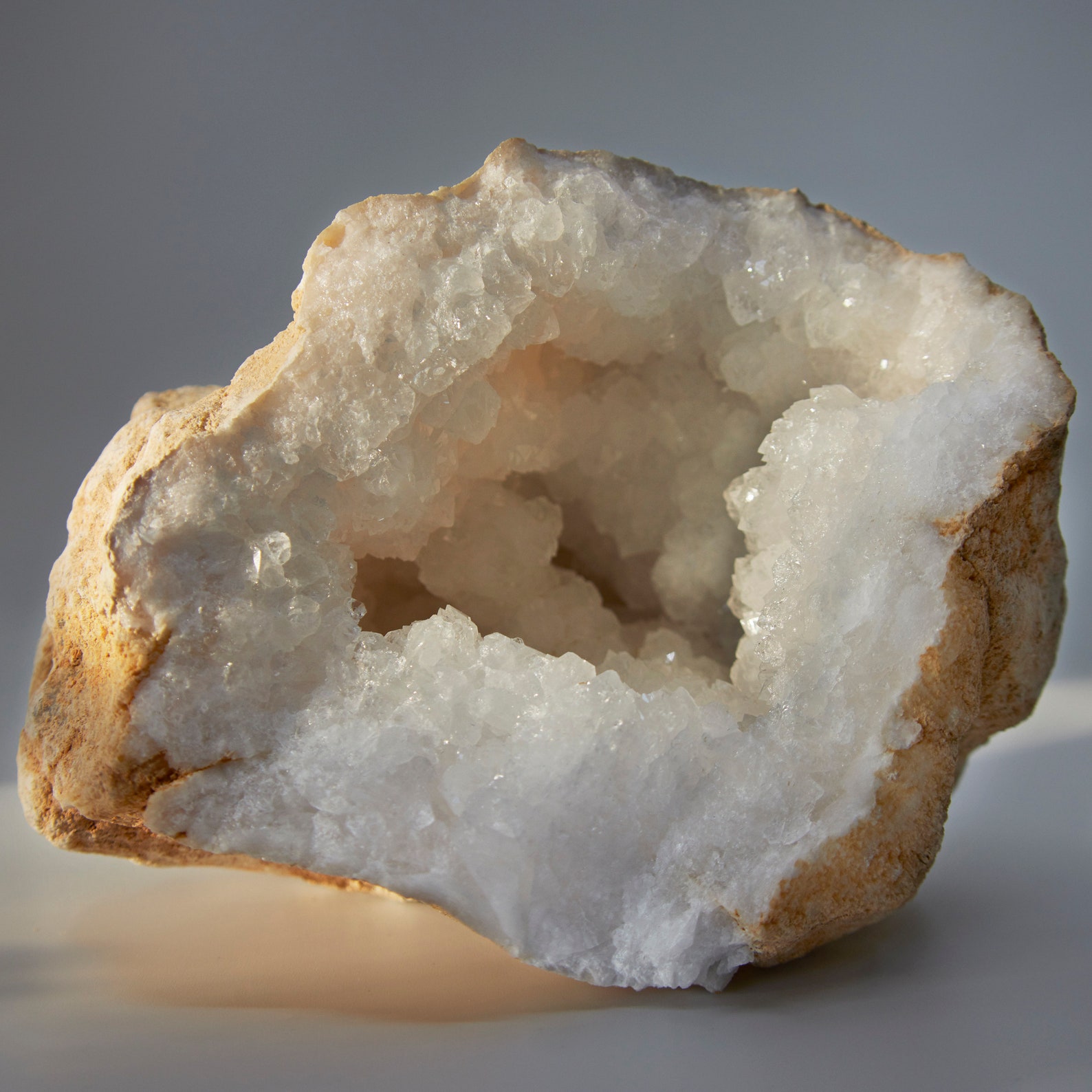 Clear Quartz Crystal Geode Etsy