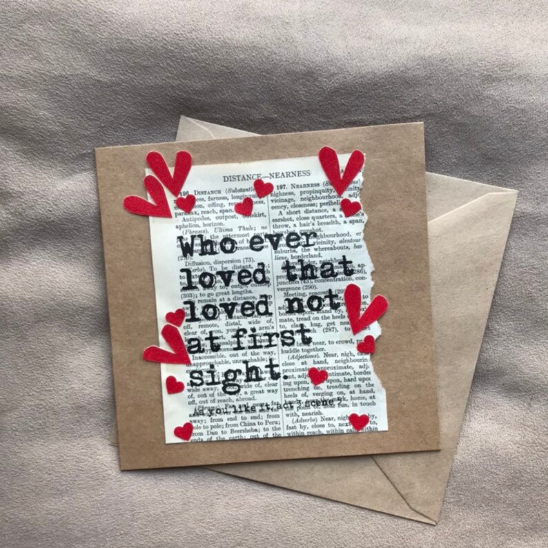 Shakespeare quote card Birthday card Dictionary Art Card Shakespeare card anniversary card Mother s Day card Shakespeare quote card Birthday card Dictionary Art Card Shakespeare card anniversary card Mother s Day card