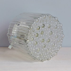 Lampada da incasso in vetro a bolle alta, lampada da soffitto / applique da parete della metà del secolo, lampada vintage