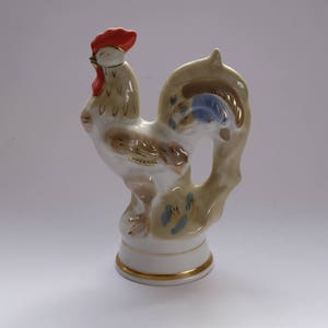 Vintage Porcelain Rooster Decanter, Rooster Figurine, Rustic Kitchen Decor, Cockerel Decanter, Farmhouse Decor, Mid Century Barware